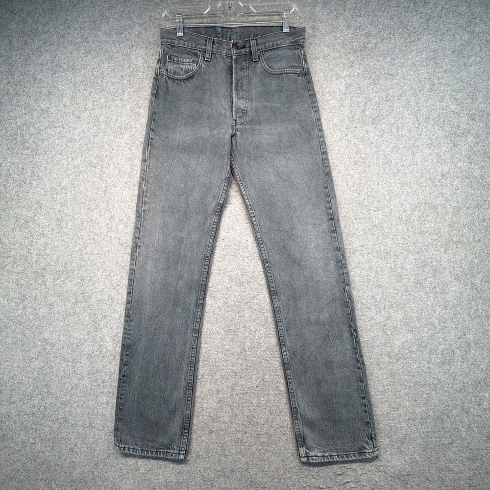 Vintage Levis 501 Jeans 30x34 (Fits 29x32Gray Button Fly Made in USA 80s